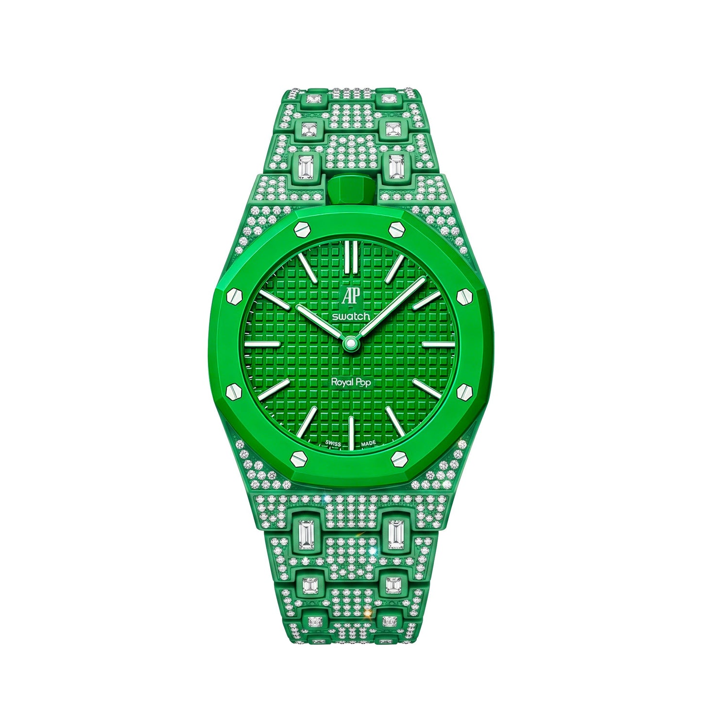 [Elite]Royal Oak Pop Exclusive Bioceramic Case & Bioceramic Strap Full Diamond