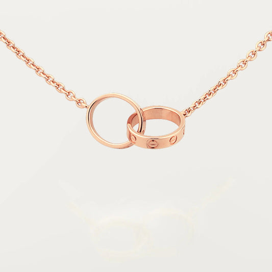 [Elite]LOVE DOUBLE RING NECKLACE