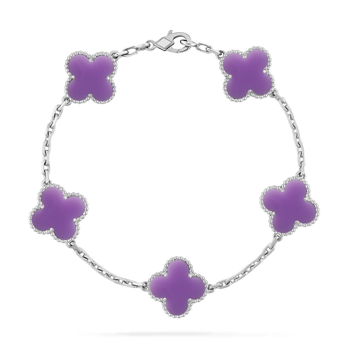 [Elite]CLOVER 5 MOTIF LIGHT PURPLE BRACELET COLLECTION