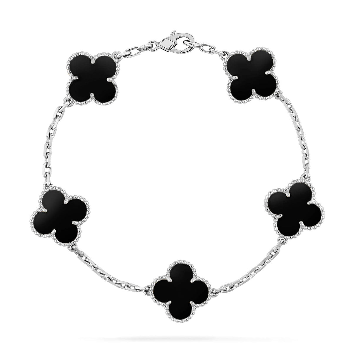 [Elite] CLOVER 5 MOTIF ONYXS BRACELET COLLECTION