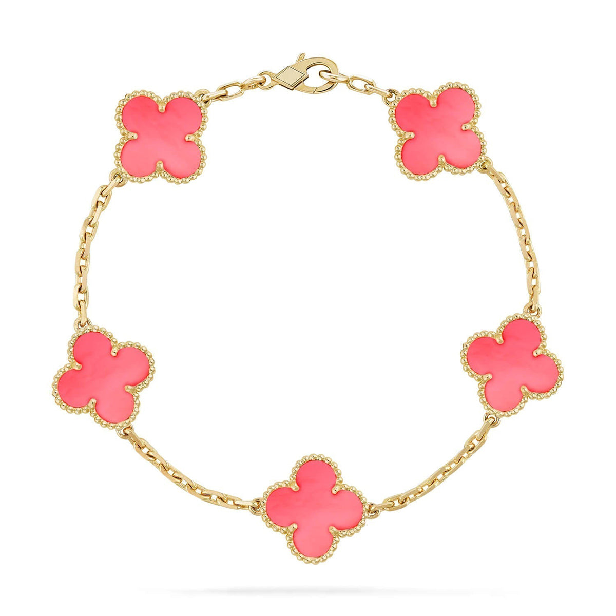 [Elite] CLOVER 5 MOTIFS  PINK MOP BRACELET COLLECTION