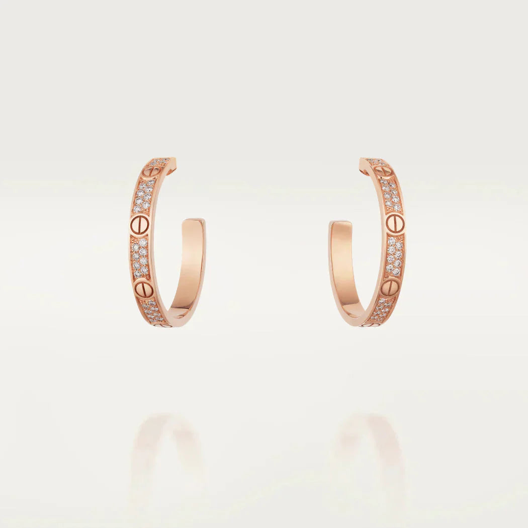 [Elite]LOVE EARRINGS 3.6MM DIAMOND PAVED