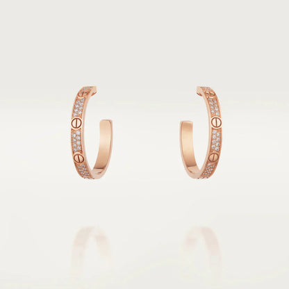 [Elite]LOVE EARRINGS 3.6MM DIAMOND PAVED