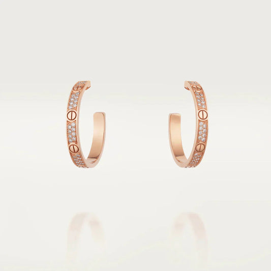 [Elite]LOVE EARRINGS 3.6MM DIAMOND PAVED