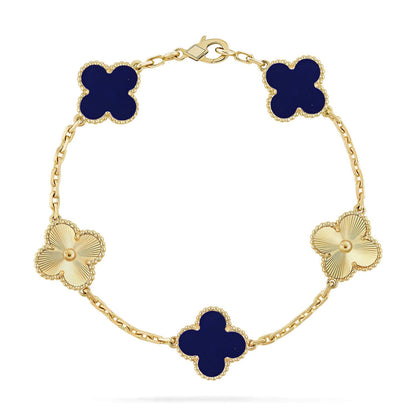 [Elite]CLOVER 5 MOTIF LAPIS LAZULI BRACELET COLLECTION