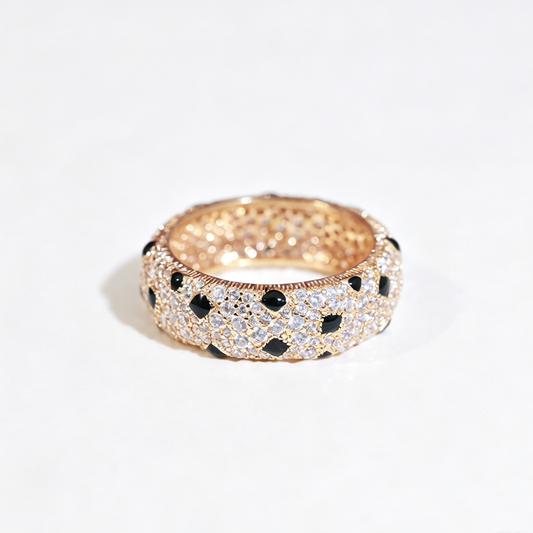 [Elite]PANTHERE SPOTTED FULL DIAMOND RING