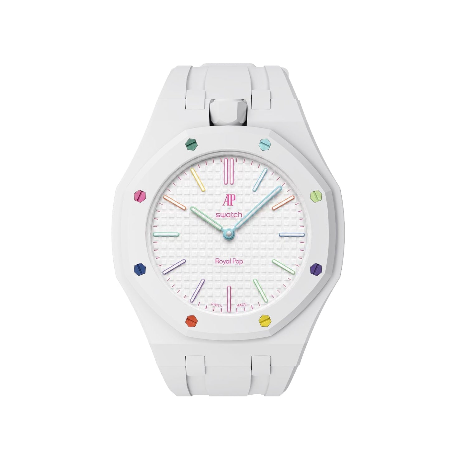Oak Pop Exclusive  White Silicone Strap