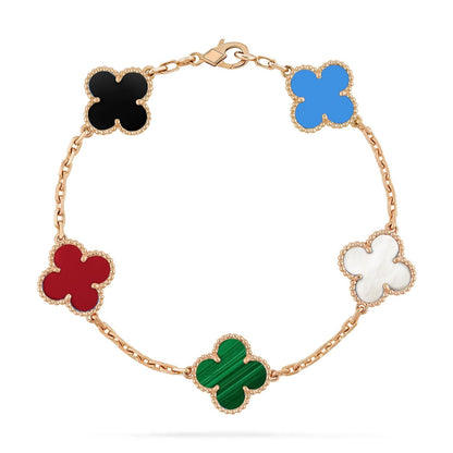 [Elite]CLOVER 5 MOTIFS MULTICOLOR BRACELET