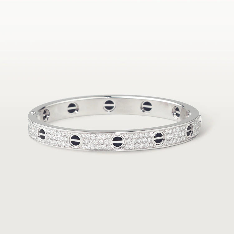 [Elite]LOVE BRACELET 6.1MM DIAMOND-PAVED CERAMIC