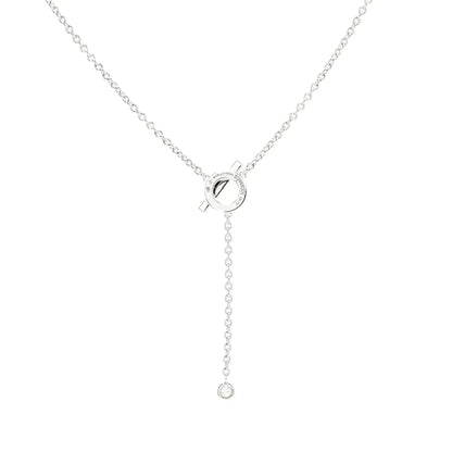 [Elite]FINESSE SILVER DIAMOND NECKLACE