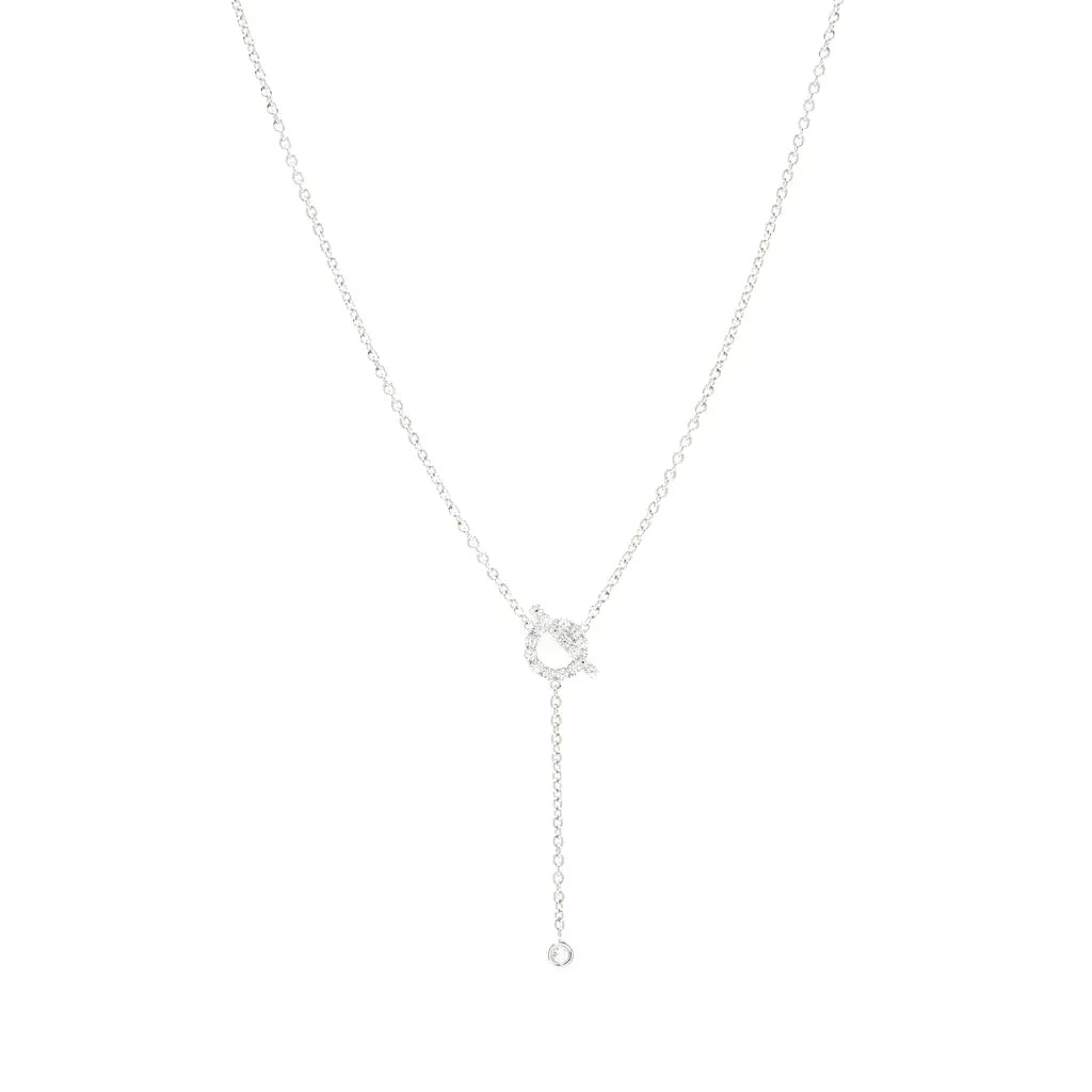 [Elite]FINESSE SILVER DIAMOND NECKLACE