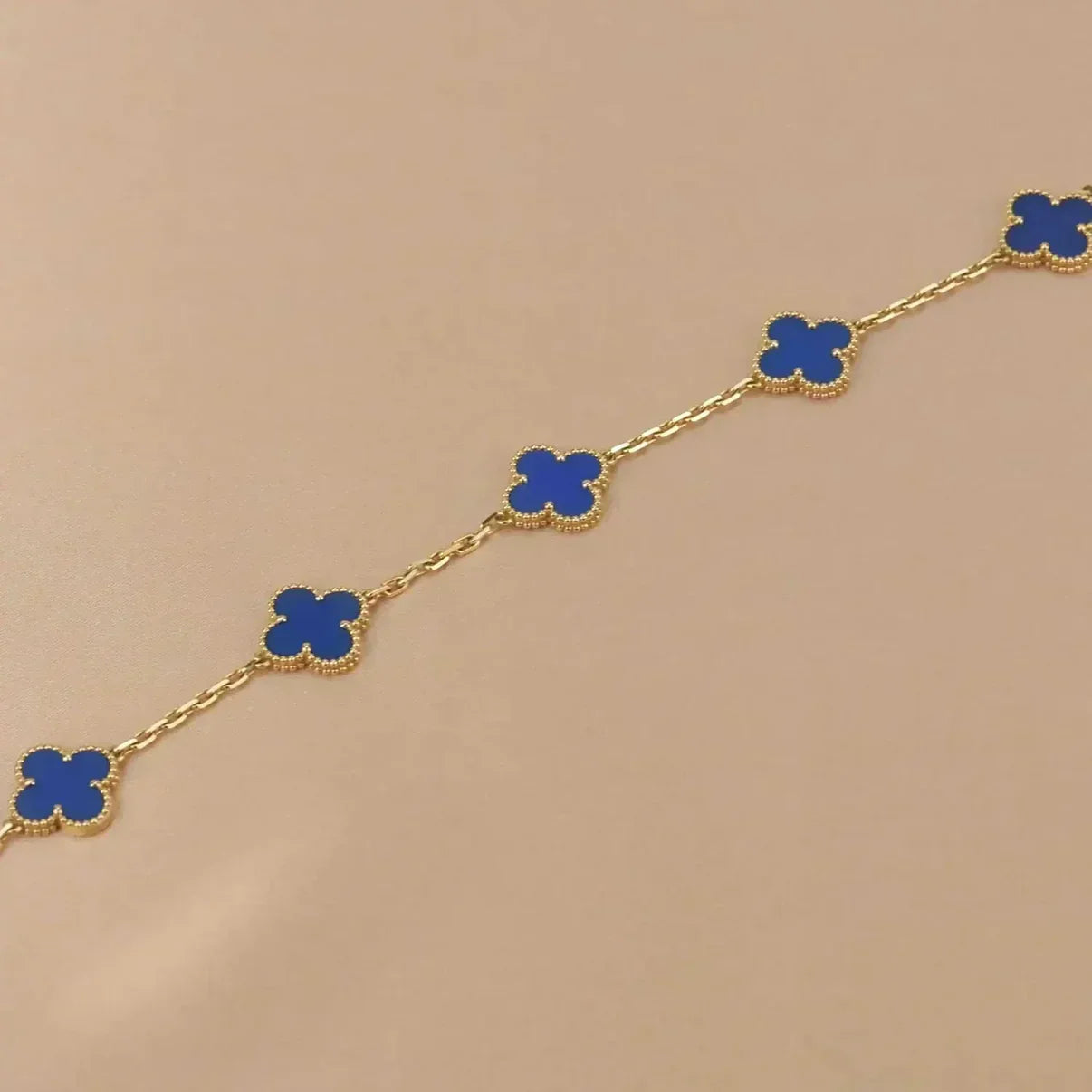 [Elite] CLOVER 5 MOTIF BLUE AGATE BRACELET COLLECTION