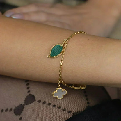 [Elite]LUCKY SPRING 5 MOTIF GOLD BRACELET
