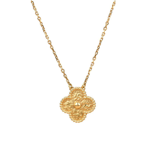 [Elite]CLOVER 15MM  BRONZING NECKLACE