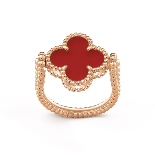 [Elite]CLOVER RIVERSIBLE PINK GOLD RING