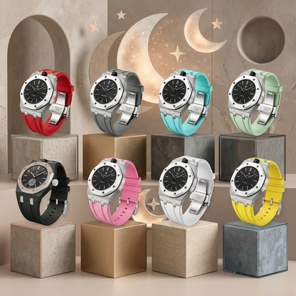 [Elite]Royal Oak Pop Exclusive Steel Case & Silicone Strap With Cradle