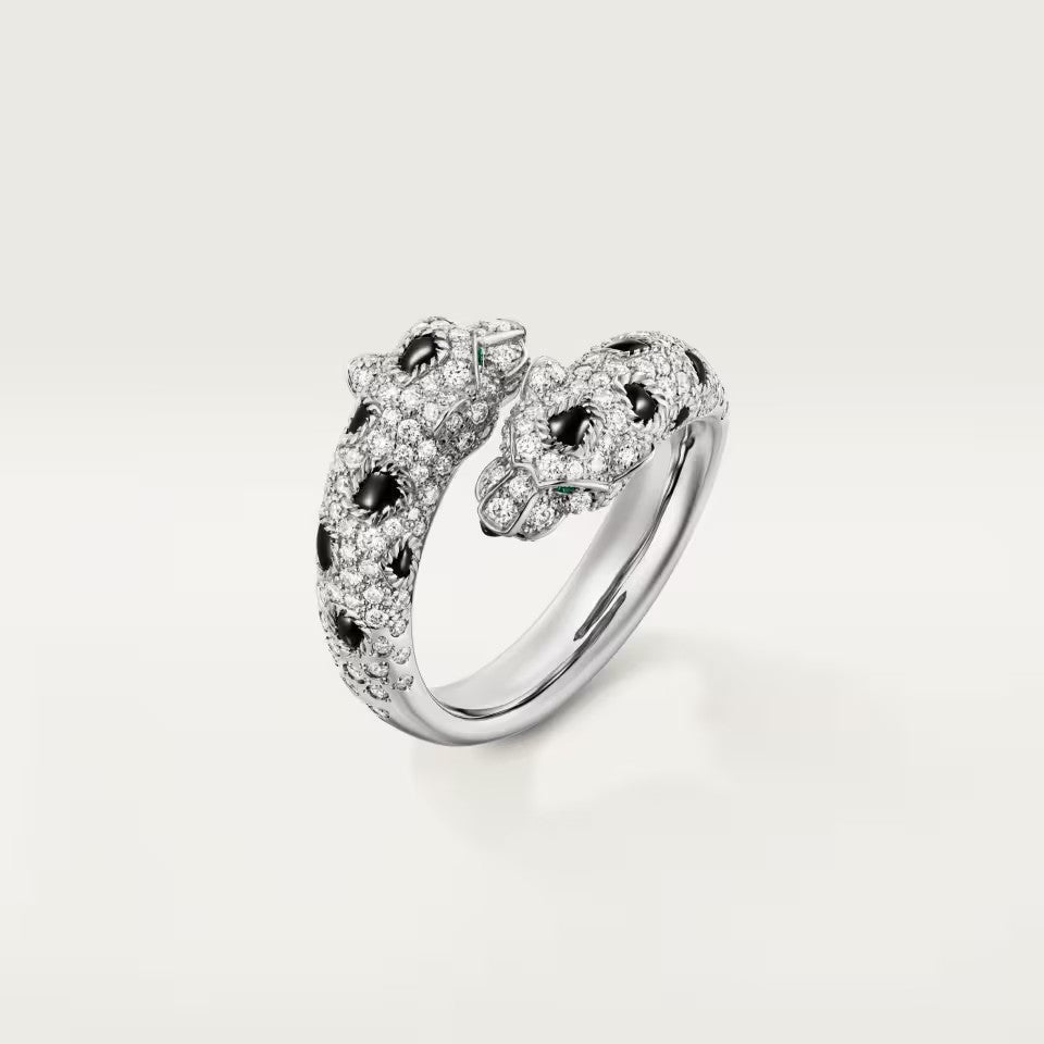 [Elite]PANTHERE DOUBLE HEADED FULL DIAMOND  RING