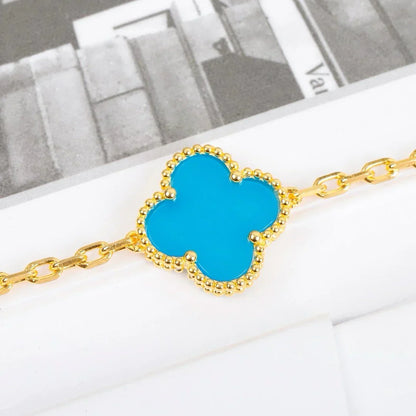 [Elite] CLOVER 5 MOTIF TURQUOISE BRACELET COLLECTION