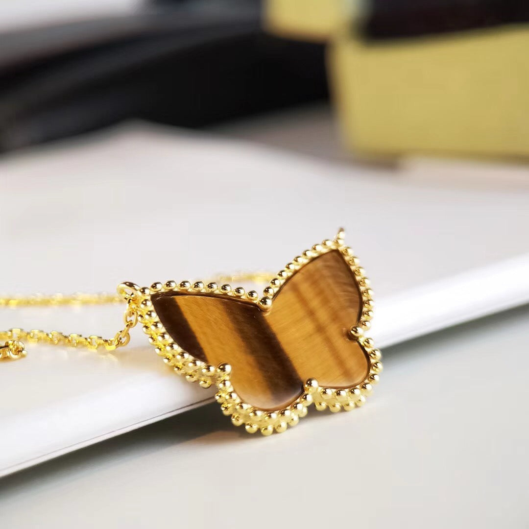 [Elite] TIGER__ EYE BUTTERFLY NECKLACE