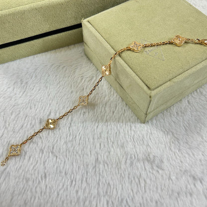 [Elite]CLOVER 6 MOTIF DIAMOND LASER BRACELET