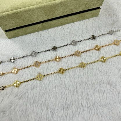 [Elite]CLOVER 6 MOTIF DIAMOND LASER BRACELET