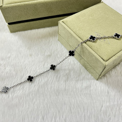 [Elite]CLOVER 6 MOTIF  ONYXS BRACELET