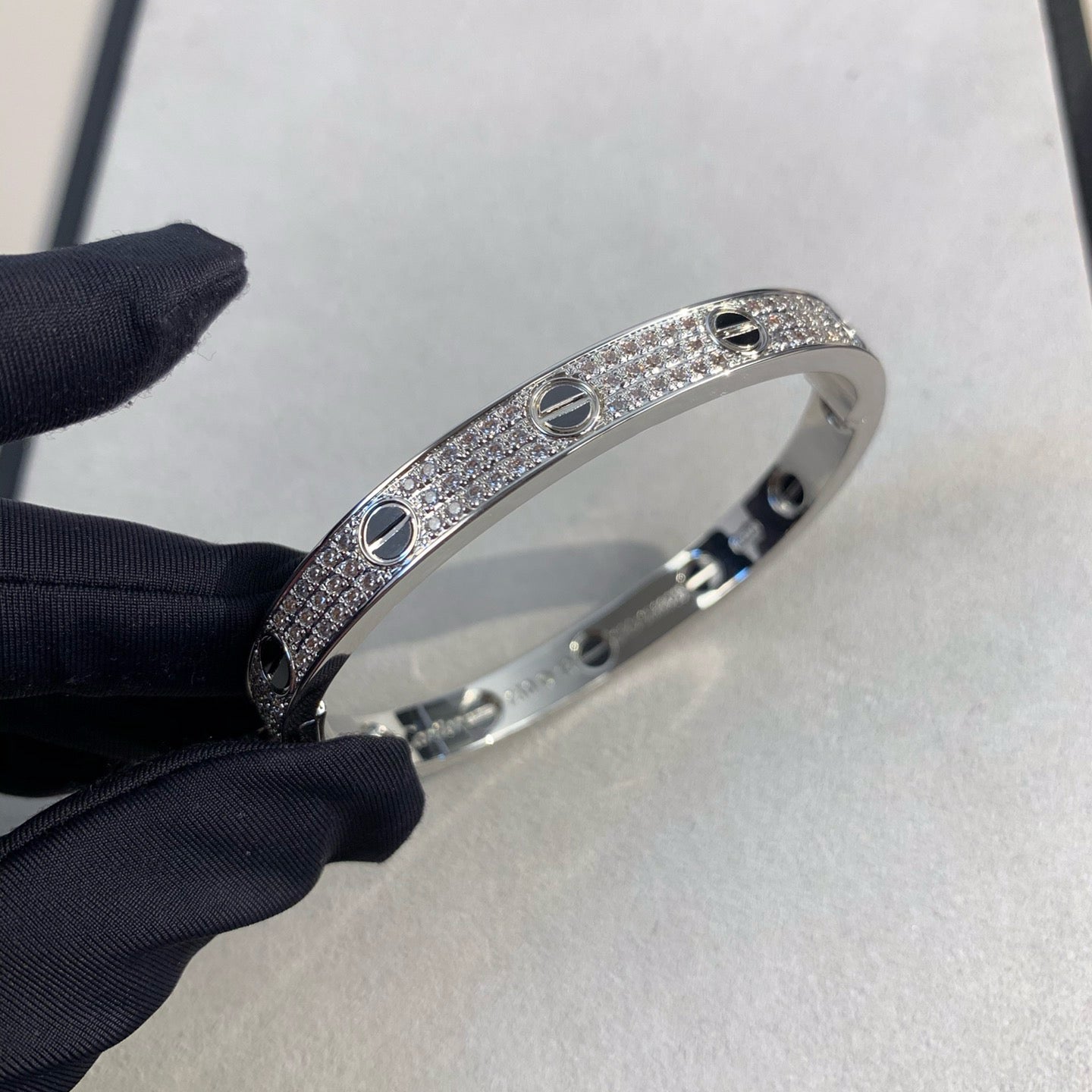 [Elite]LOVE BRACELET 6.1MM DIAMOND-PAVED CERAMIC