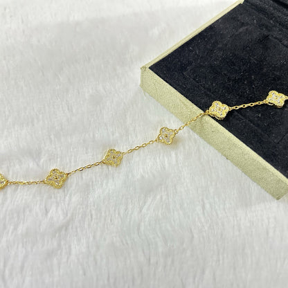 [Elite]CLOVER 6 MOTIF DIAMOND BRACELET