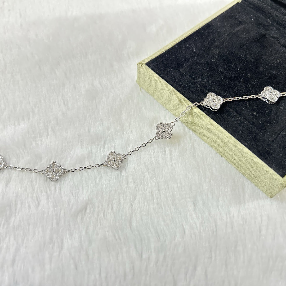 [Elite]CLOVER 6 MOTIF DIAMOND BRACELET