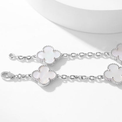 [Elite]CLOVER 10 MOTIFS WHITE MOTHER OF PEARL NECKLACE