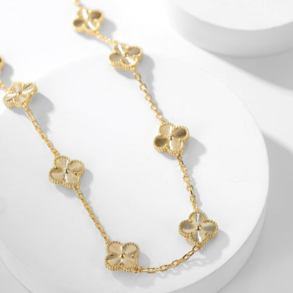[Elite]CLOVER 10 MOTIFS LASER NECKLACE