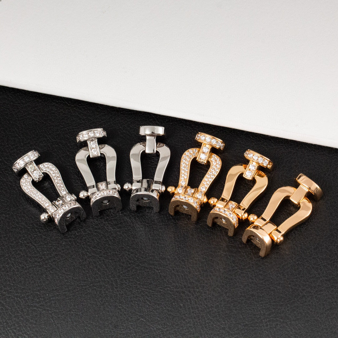 [Elite]FORCE LARGE HORSESHOE FULL DIAMOND BRACELET SILVER