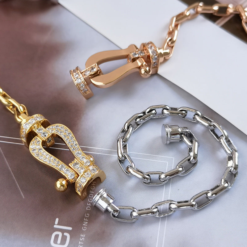 [Elite]FORCE LARGE HORSESHOE CLASP  METAL BRACELET