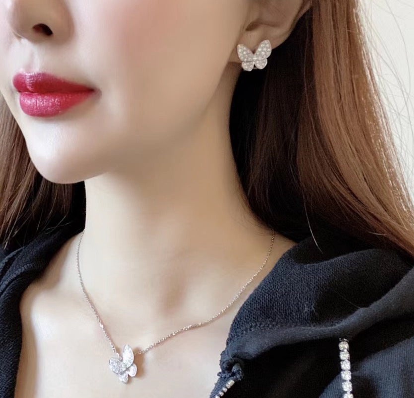 [Elite]BUTTERFLY ALL DIAMOND EARRINGS