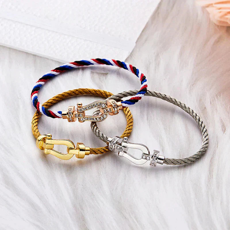 [Elite]FORCE LARGE HORSESHOE NO DIAMOND BRACELET GOLD
