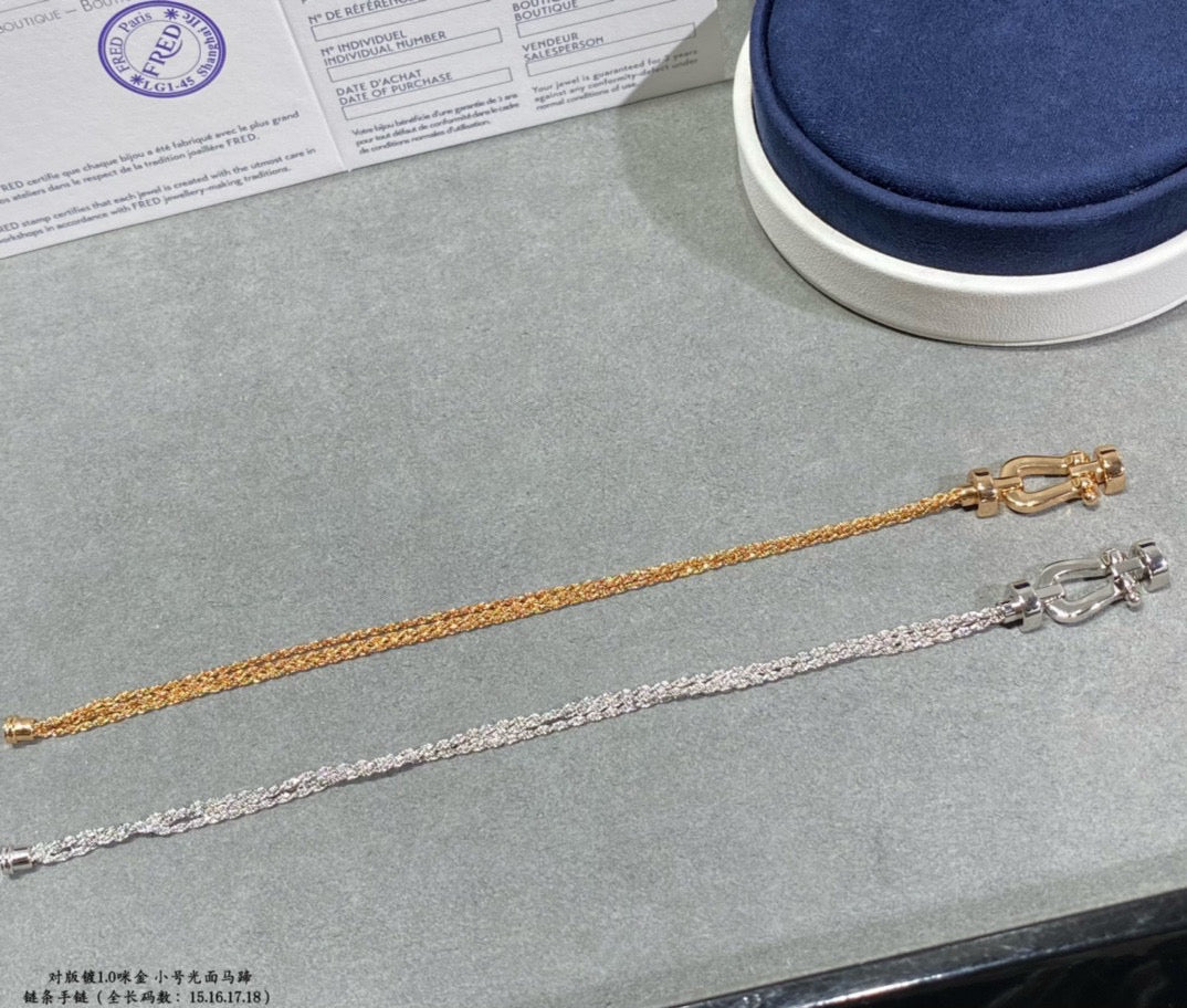 [Elite]FORCE SMALL HORSESHOE  DIAMOND CHAIN ROPE BRACELET
