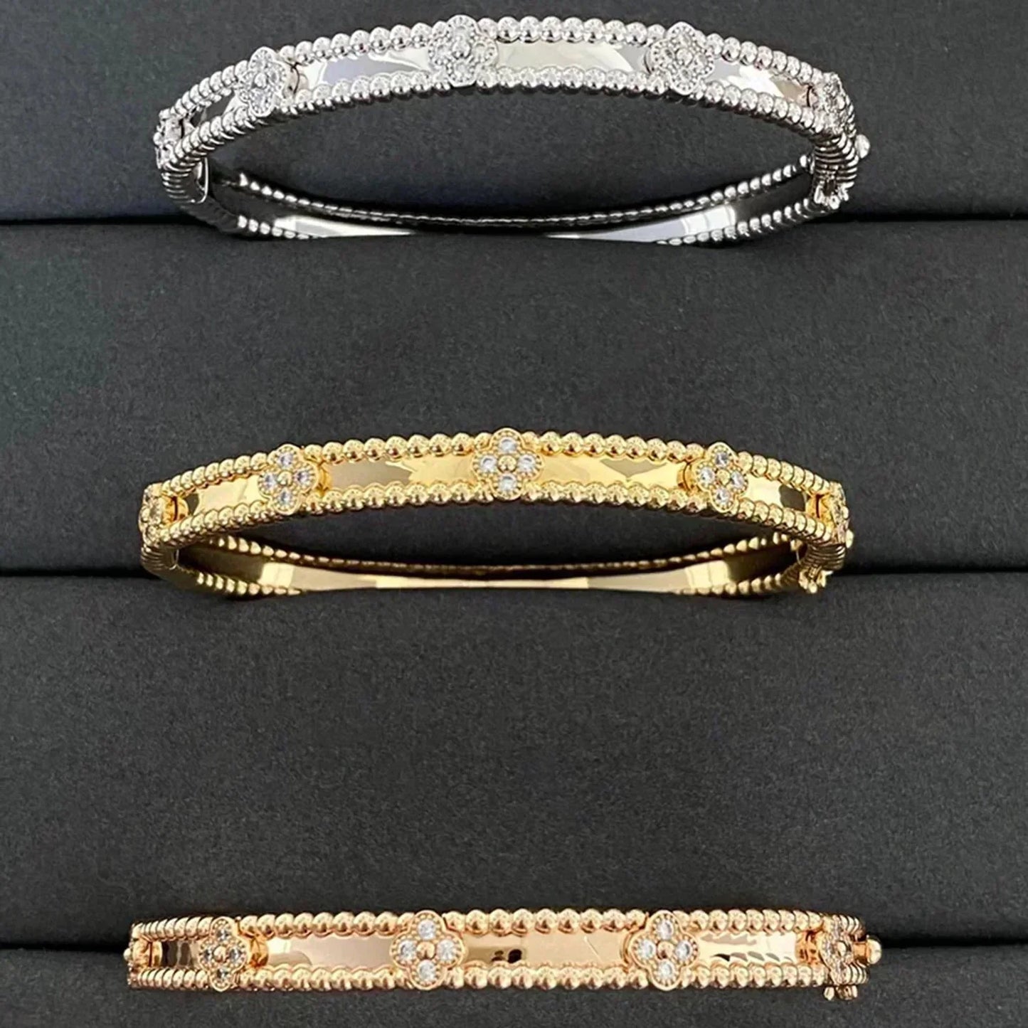 [Elite]CLOVER BRACELET 4MM DIAMONDS