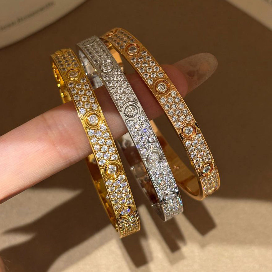 [Elite]LOVE BRACELET 6.1MM DIAMOND-PAVED 10 BIG DIAMONDS