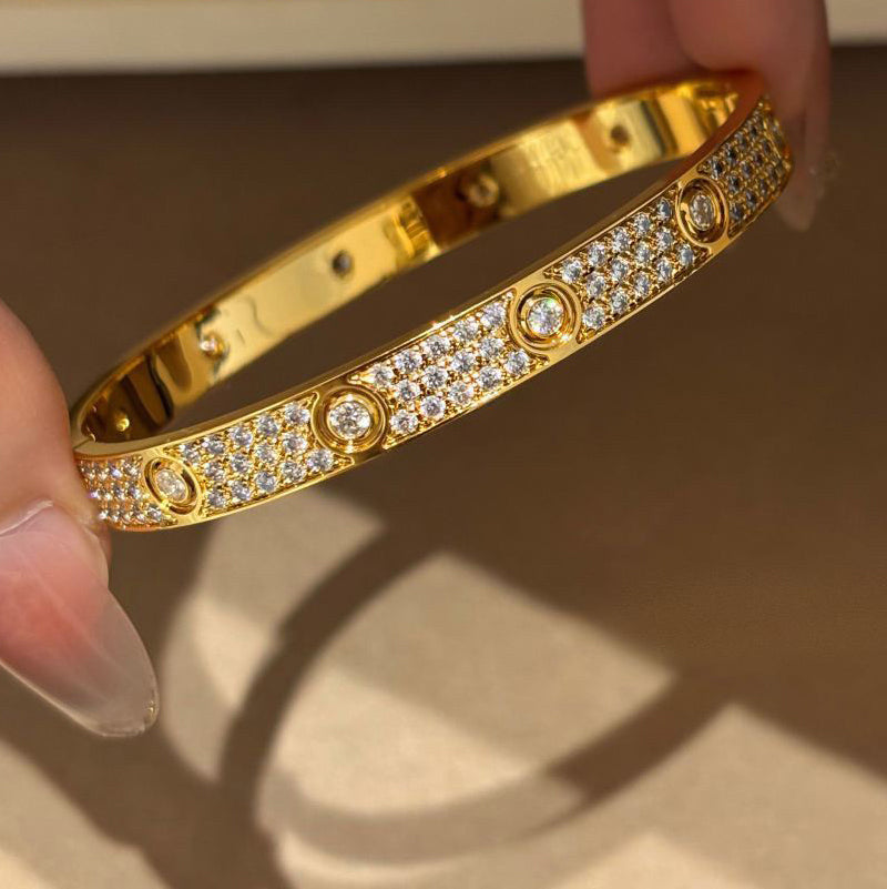 [Elite]LOVE BRACELET 6.1MM DIAMOND-PAVED 10 BIG DIAMONDS