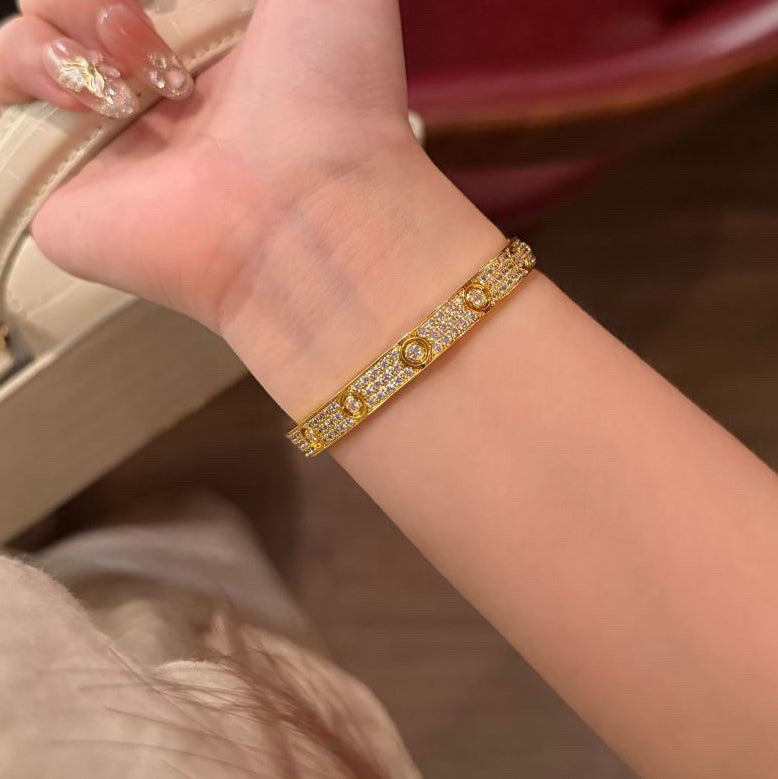 [Elite]LOVE BRACELET 6.1MM DIAMOND-PAVED 10 BIG DIAMONDS