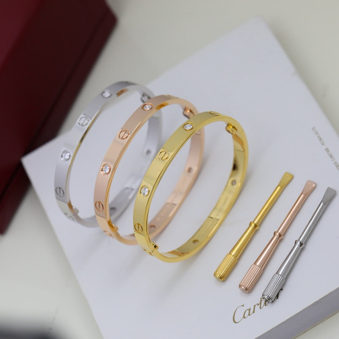 [Elite]LOVE BRACELET 6.1MM 4 DIAMONDS