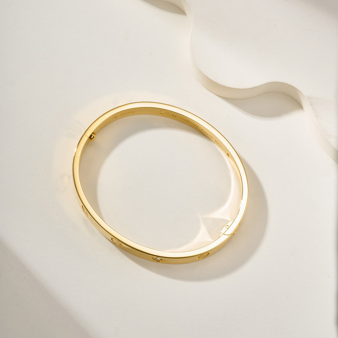 [Elite]LOVE BRACELET 6.1MM 4 DIAMONDS