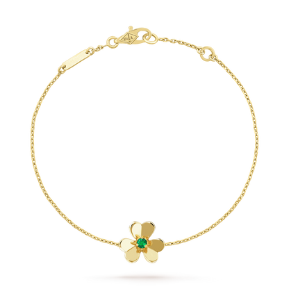 [Elite]FRIVOLE GOLD FLOWER PINK MALACHITE BRACELET