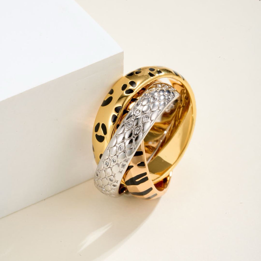 [Elite]TRINITY  RING LEOPARD PRINT
