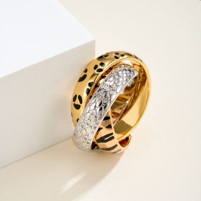 [Elite]TRINITY  RING LEOPARD PRINT