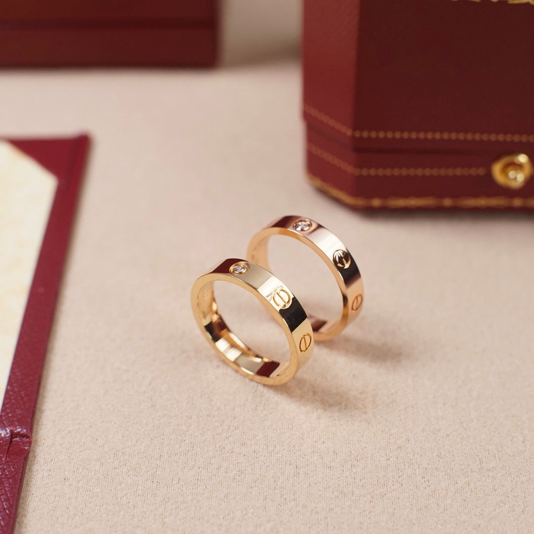 [Elite]LOVE 4MM 1 DIAMOND RING