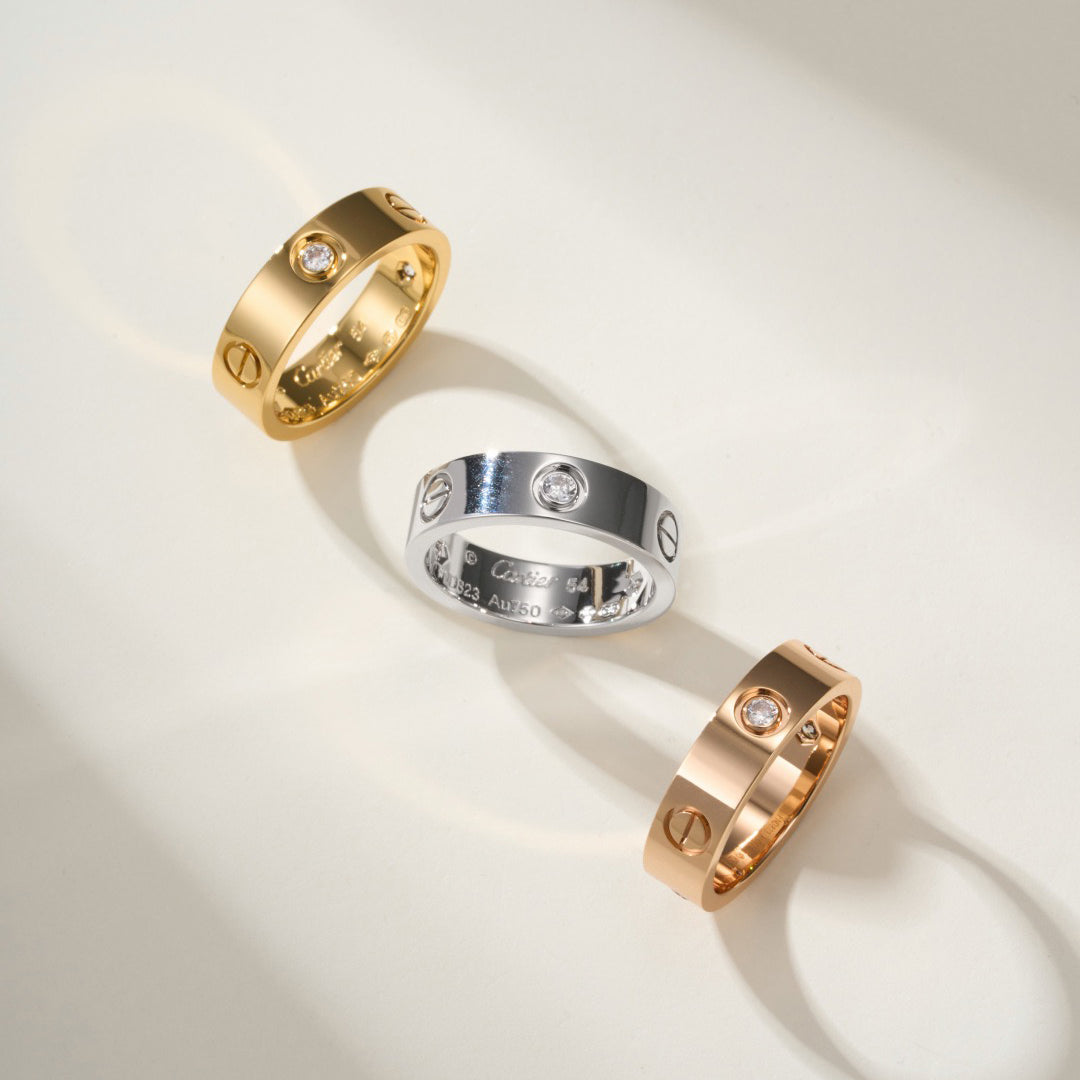 [Elite]LOVE 4MM 1 DIAMOND RING