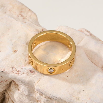 [Elite]LOVE 4MM 1 DIAMOND RING