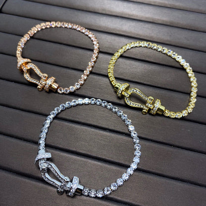 [Elite]FORCE  HORSESHOE  DIAMOND TENNIS BRACELET