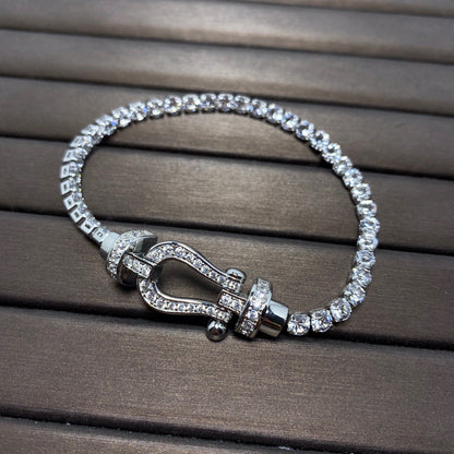 [Elite]FORCE  HORSESHOE  DIAMOND TENNIS BRACELET